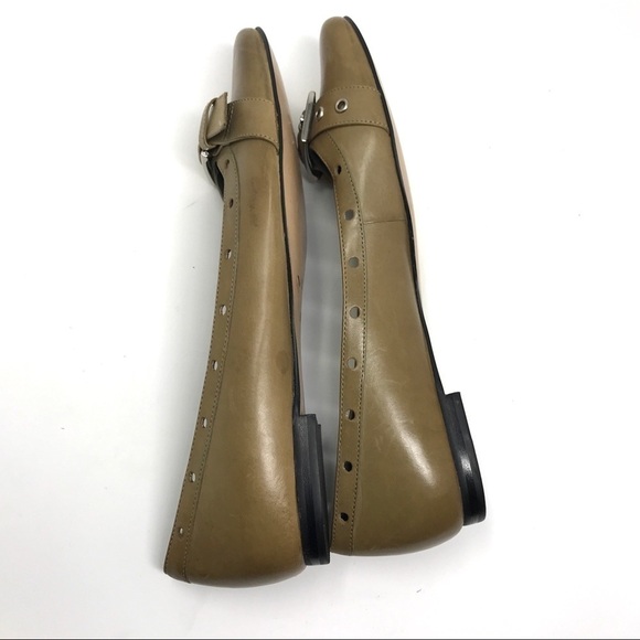 V.O.Z Taupe Flats Silver Buckle Olive Interior 8M - Picture 8 of 8